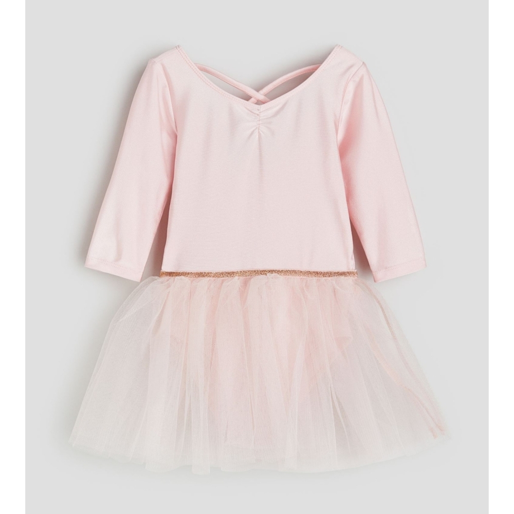H&M Girls Pink Ballet Dance Tutu Skirt Leotard Ballerina Dress Size 8-10